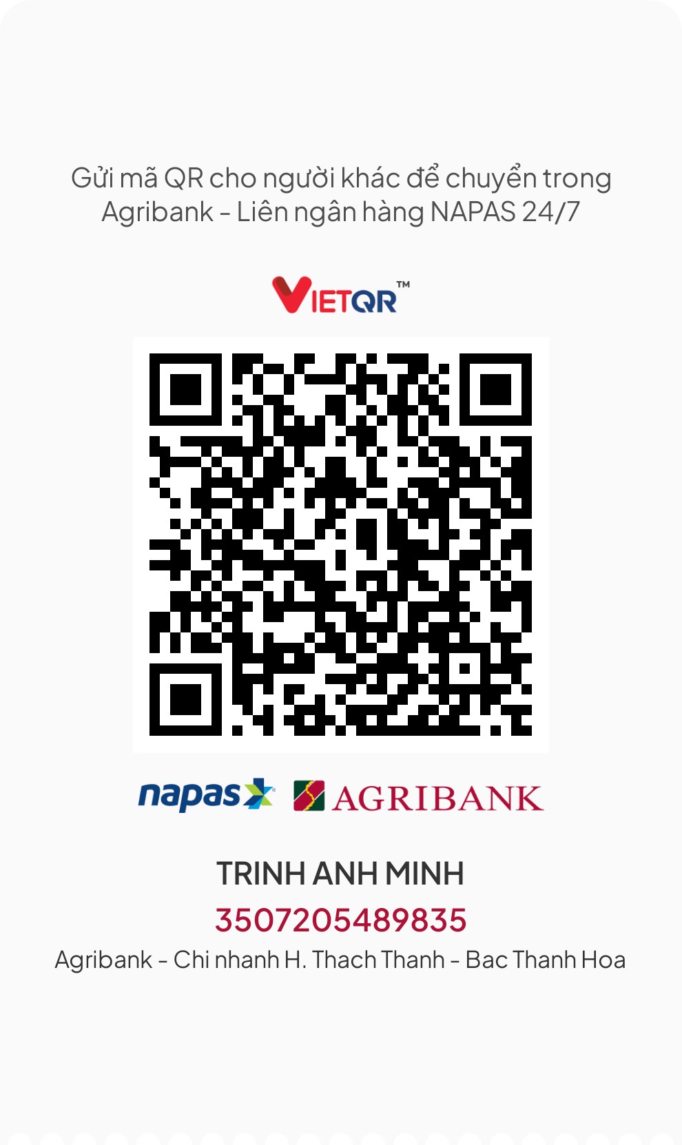 QR ủng hộ Huyền Huyền